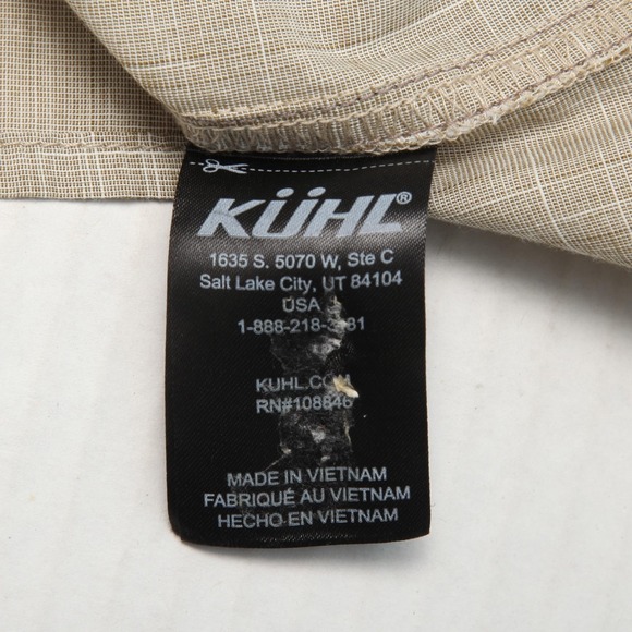 Kuhl Karib Shirt Mens 2XL Beige Short Sleeve Button Front Hiking 7259 - Picture 5 of 12